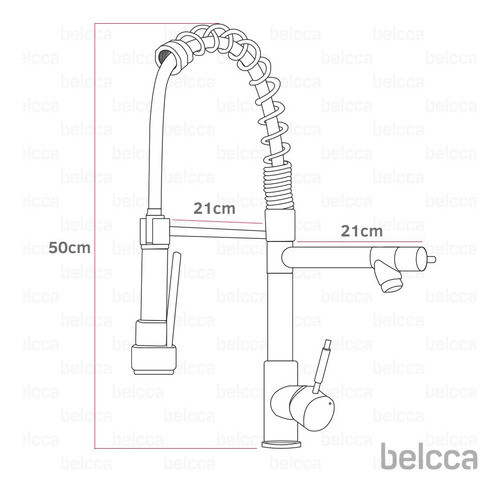 Torneira Gourmet 50cm Cromada De Bancada Belcca tgm50c-bz 1