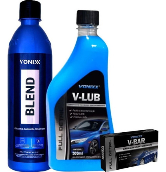 Cera Automotiva Blend Carnauba + Clay Bar + V-lub Vonixx 0