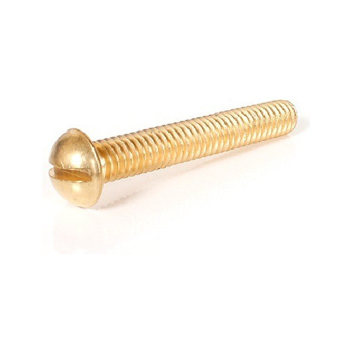 Tornillo De Bronce Cabeza Redonda 1/4x3/4 X10 U 0