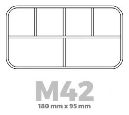 Cajita Organizadora Plástica Con 6 Divisiones  180mmx95mm 1