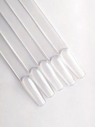 Uñero Muestrario Para Uñas Abanico X50 U Transparente Coffin 1