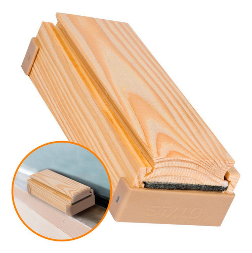 Apagador De Madeira Pinus 18cm Com Porta Giz Escolar Stalo 0