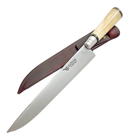 Faca Gaúcha 10'' Aço Carbono Cabo Osso Churrasco 2010so 0