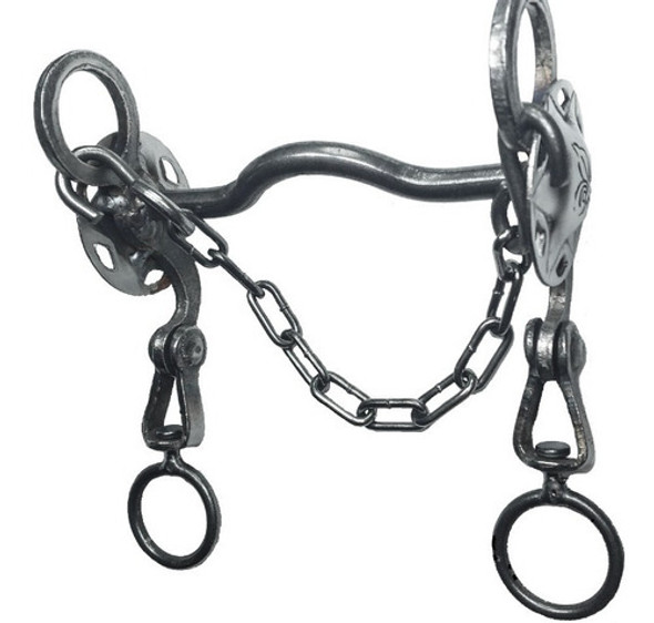 Freno Para Caballo 1/2 Puente Con Copa Y Destorcedor Cromado 0