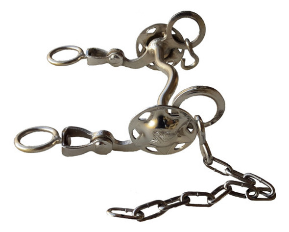 Freno Para Caballo 1/2 Puente Con Copa Y Destorcedor Cromado 1