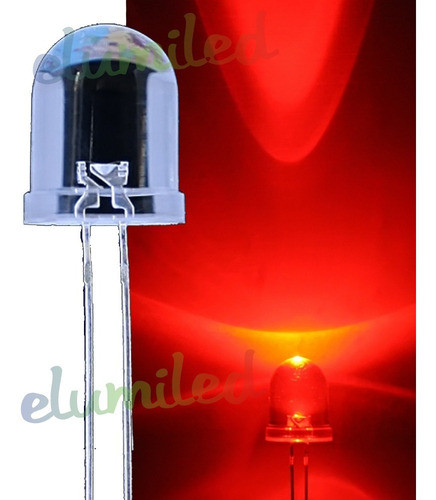 Led 10mm Rojo Alto Brillo Alta Luminosidad X50 Unidades 0