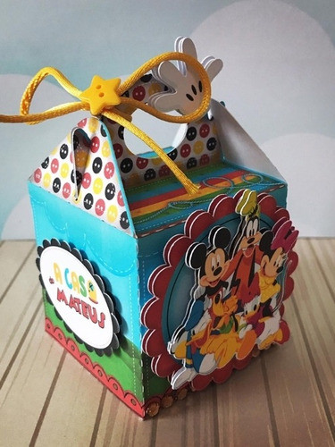 10 Cajitas Lonchera De Mickey 1