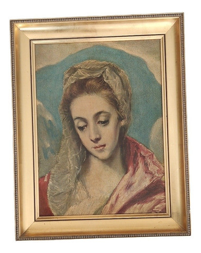Cuadro Impresion Al Oleo Sobre Lienzo Virgen María De Greco 0