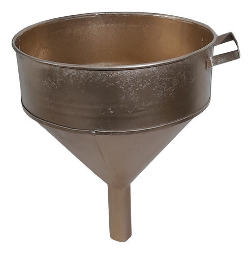 Antiguo Vintage Embudo Chapa Dorado 30x40cm 0