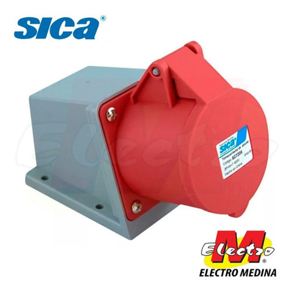 Hembra Exterior Toma  3 + N + T 16a Ip44 Sica Electro Medina 1