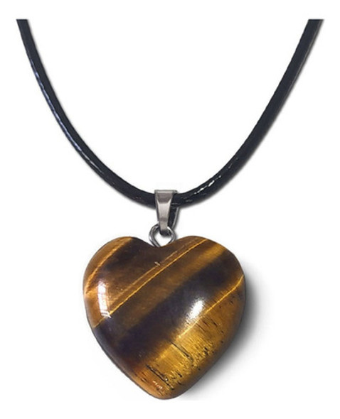 Piedras Gemas Corazon Ojo De Tigre Pulido 2,5cm Aprox Monte 0