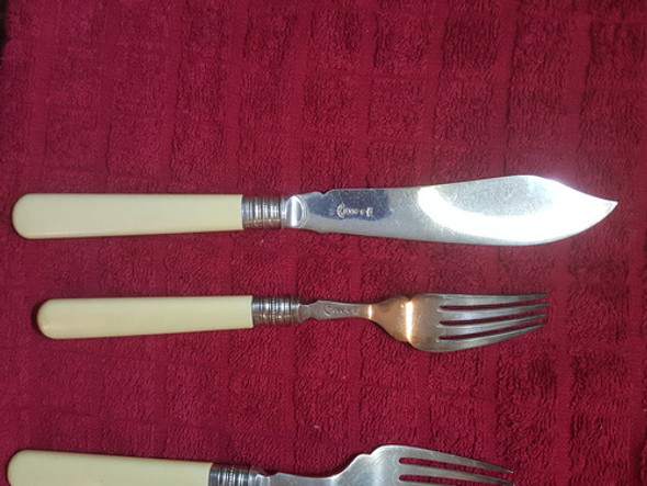 Cubiertos De Pescado 12 Piezas Con 6 Cuchillo Y 6 Tenedores 1