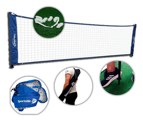 Red De Tenis Fútbol De 4mts + Cintas 10x4 0