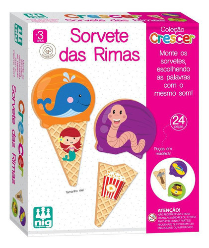 Brinquedo Educativo Sorvete Das Rimas Nig Brinquedos 0
