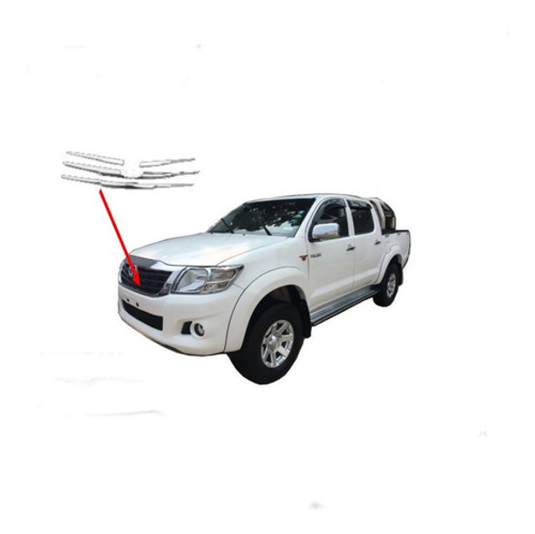Cubre Parrilla Cromado Moldura Toyota Hilux 2014 2015 0 Cubre Parrilla Cromado Moldura Toyota Hilux 2014 2015 0