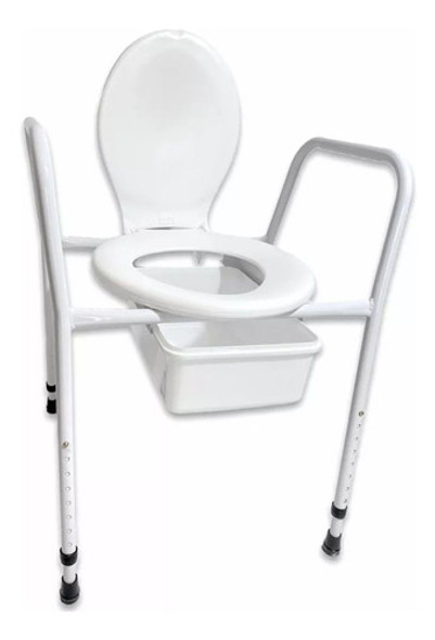 Silla De Baño Eleva Inodoro Portátil Sin Respaldo 1