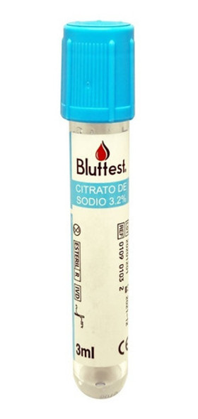 Tubos Citrato De Sodio 3,2% 3ml Vacio Bluttest X100 Unidade 0 Tubos Citrato De Sodio 3,2% 3ml Vacio Bluttest X100 Unidade 0