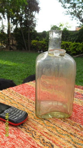 Antigua Botella Cointreau Licor Cuadrada Boton Sobre Relieve 1