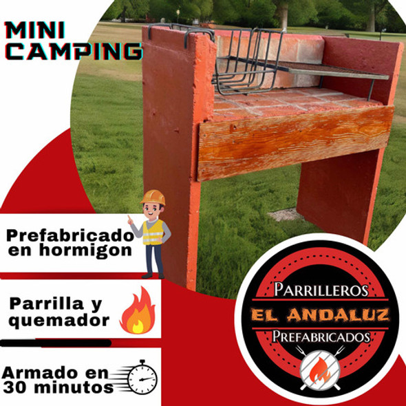 Parrillero Prefabricado Portatil Ladrillos Jardin + Parrilla 1