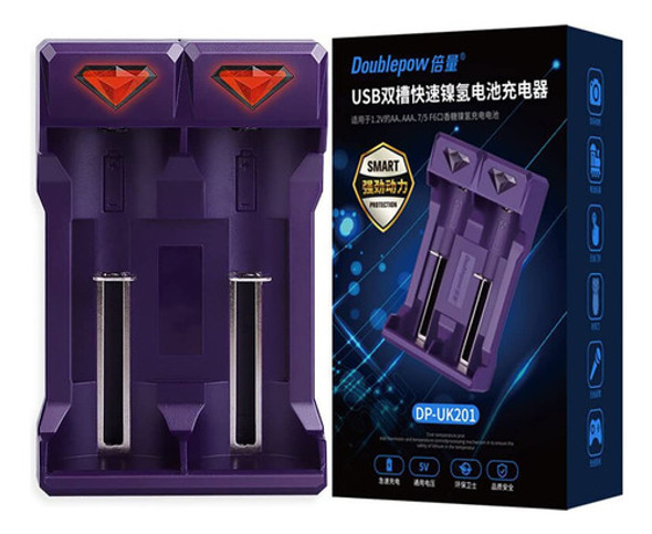 Cargador Doublepow Usb Para Baterias 10440/14500/18650/20700 0