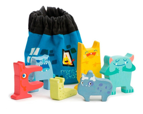 Tender Leaf Toys Apilador De Monstruos Niños Juguete Madera 0