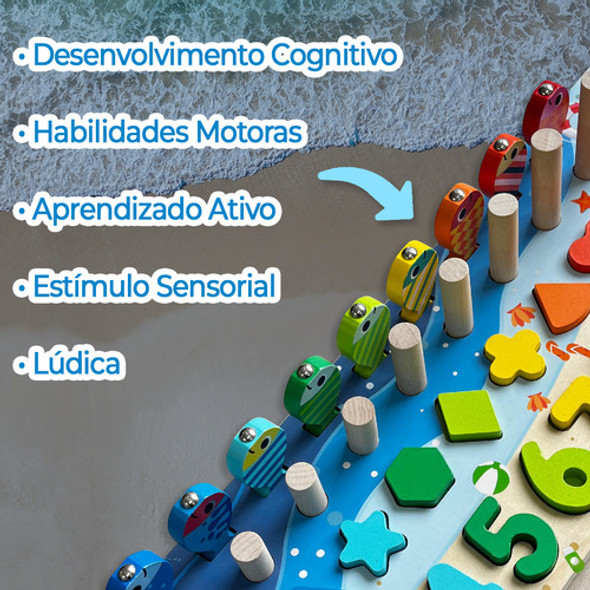 Brinquedo Educativo Montessori Madeira Pedagógica Números 1 Brinquedo Educativo Montessori Madeira Pedagógica Números 1