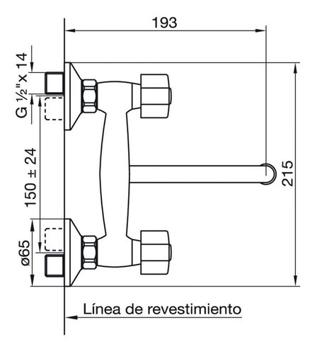 Grifería Fv Arizona Cocina Pared Exterior Pico Bajo 409/b1p 1