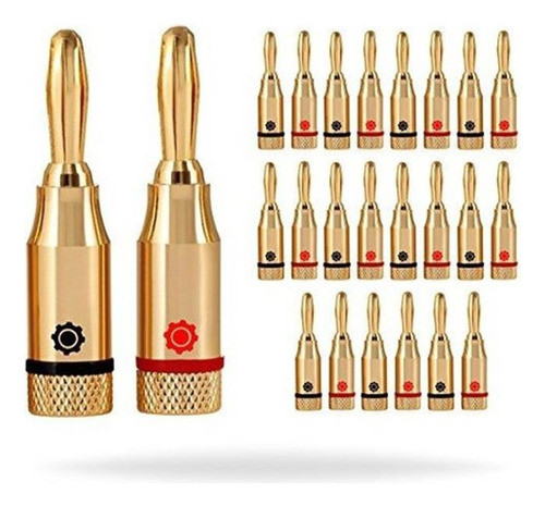 Installgear Gold Banana Plug Connectors Tornillo Cerrado - P 0