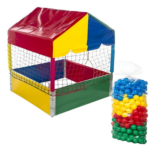 Casinha Piscina De Bolinhas 1,00m + 500 Bolinhas Coloridas 0
