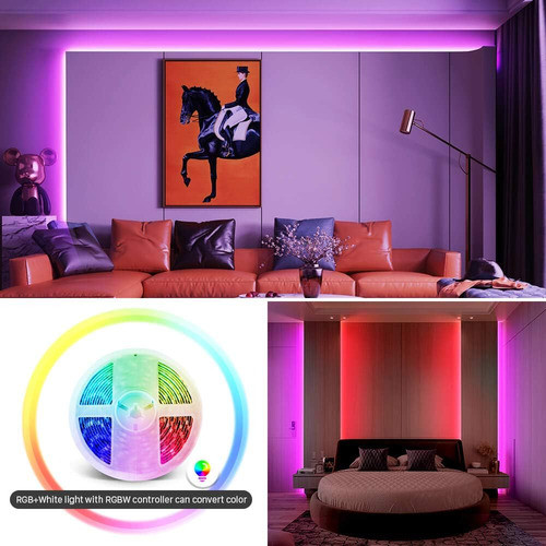 Gidealed Led Light Strips Rgbw 16.4ft Multicolor Ambiance Dc 1