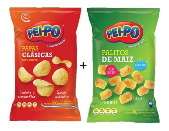 Combo Snacks I Peipo I Papas Fritas 500grs + Chizito 400grs 0