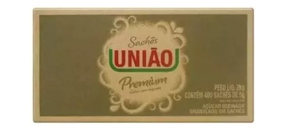 Açucar União Premium Sachê Com 400 Sachês 5g 0 Açucar União Premium Sachê Com 400 Sachês 5g 0