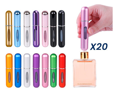 20 Mini Perfumeros Portátil Recargables 8ml Atomizador Color 1