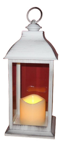 Fanal Farol, Con Vela Led Blancos 35 Cm X 14 0