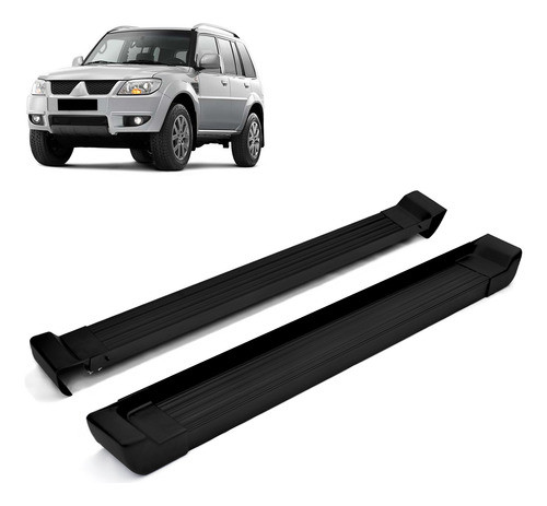 Estribo Lateral Plataforma Aluminio Preto Pajero Tr4 2009 0