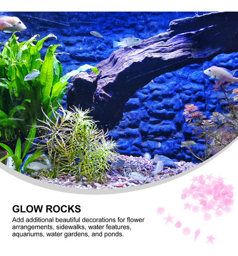 Glow Stones Fish Tank, Pedra Fluorescente, 50 Unidades 1