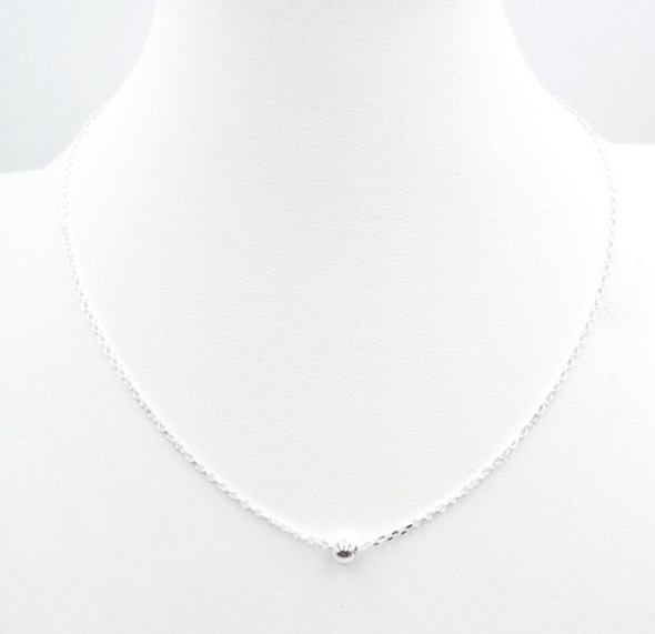 Collar Tipo Chocker En Plata 925 Con Bolita 4 Mm Para Muje 0