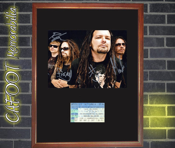 Korn Foto Con Firmas Y Entrada Recital 1997 0