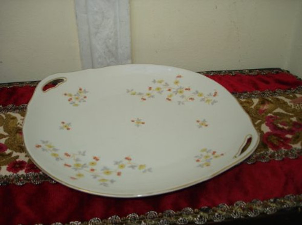 Fuente Alemana Porcelana Antigua Diseño Con Flores Veala 0
