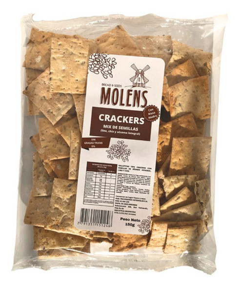 Galletitas Crackers Con Mix De Semillas Molens 150 Gr 0
