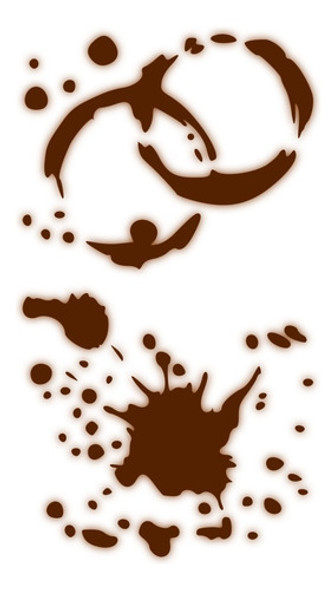 Stencil Manchas De Café | Artesandra 0