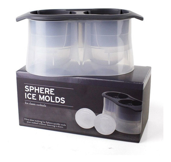 Forma De Gelo Dupla Redonda Ice Ball 6cm 2 Esferas 0
