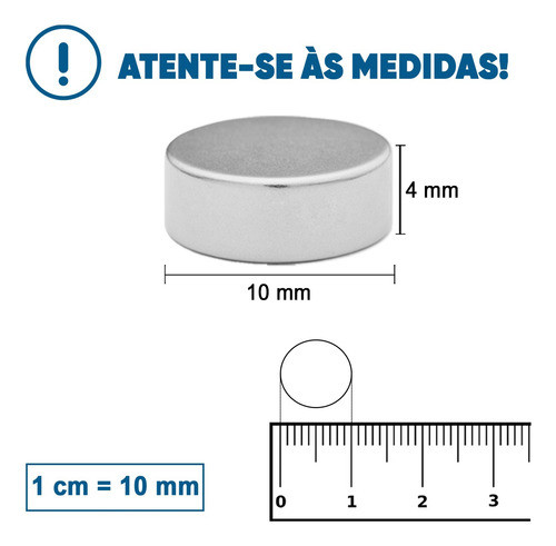 Imã De Neodímio / Super Forte  * 5 Peças*  10mm X 4mm 1