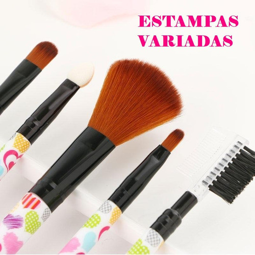 Kit 5 Pincéis Para Maquiagem - Cor Sortida 1