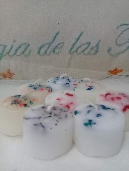 Velas Aromáticas De Noche Altas  Decoradas Pack De 10 U. 1