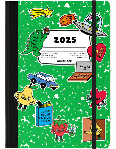 Agenda 2025 Monoblock A5 Semanal - Flo Meije Stickers 0