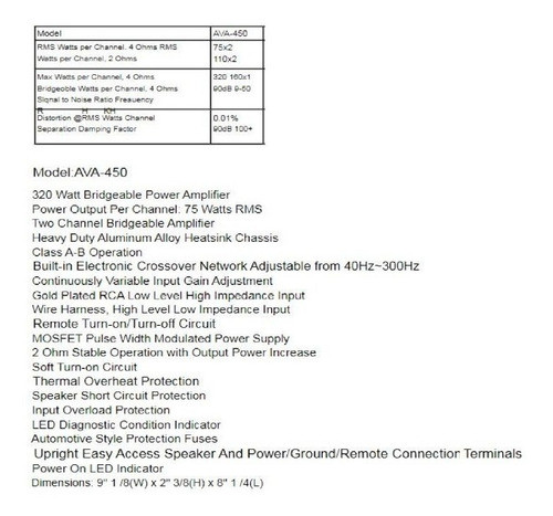 Potencia Boss Ava-450 1