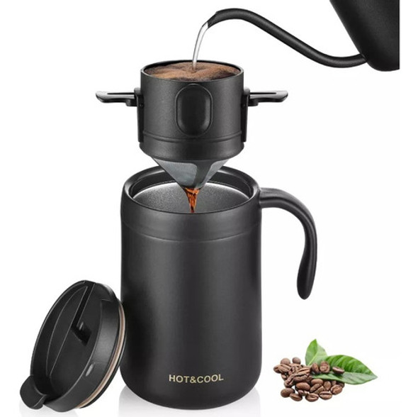 Filtro De Cafe Plegable Camping Oficina Acero Inoxidable 1