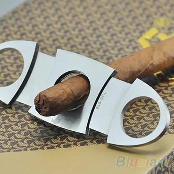 Cortador De Charuto Em Aço Inox Tipo Guilhotina Duas Lâminas 1