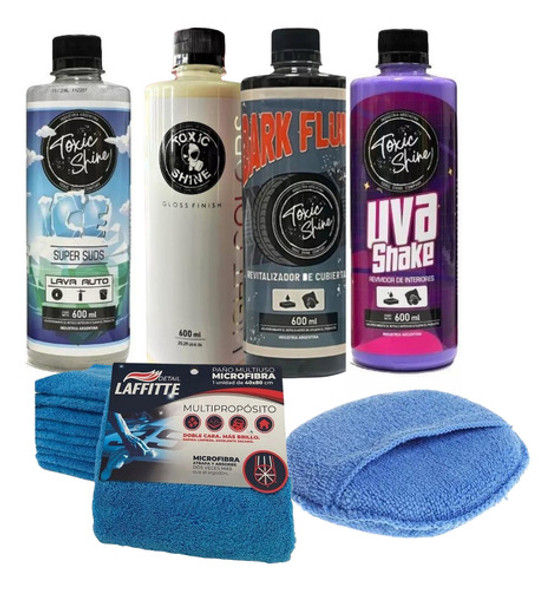 Kit De Lavado Lustre Toxic Shine Especial Autos Claros 0